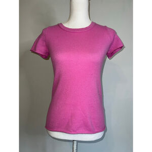Women's J.CREW Pink Cashmere Short Sleeve Tee XS